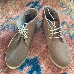 Suede Moccasin Booties- New Without Tags